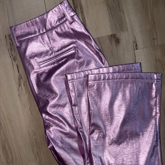 7 For ALL Mankind Pink Metallic Pants - Picture 1 of 5